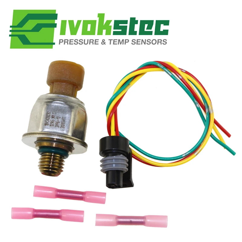 Original Injection Control Pressure ICP Sensor 1845428C92 For Ford 6.0 6.0L Powerstroke 04-07 With Pigtail Connector Plug Kit