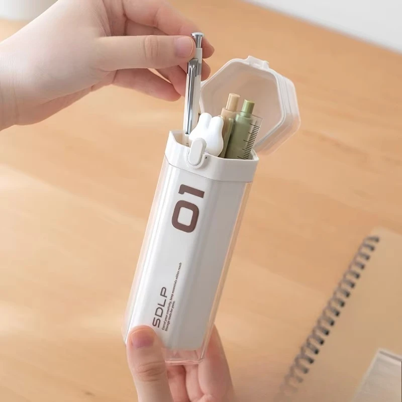 

Креативный портативный пенал-капсула для хранения ручек, настольный органайзер для школьников, стильный пенал для мальчиков и девочек