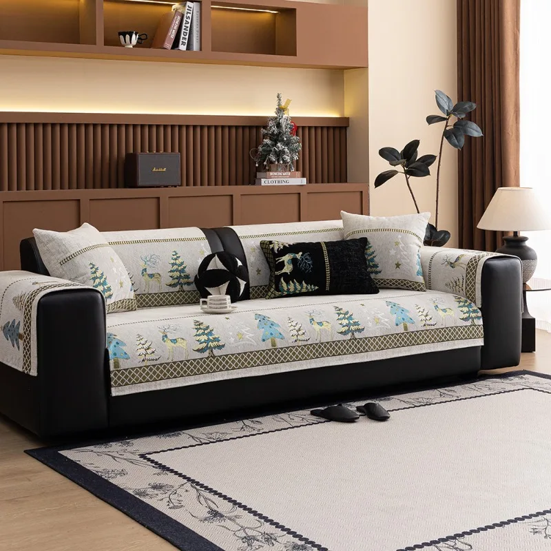 1pc Universal Snow Neil Anti slip Sofa Mat Autumn/Winter Premium Luxury Four Seasons Universal All inclusive Sofa Cover Cloth