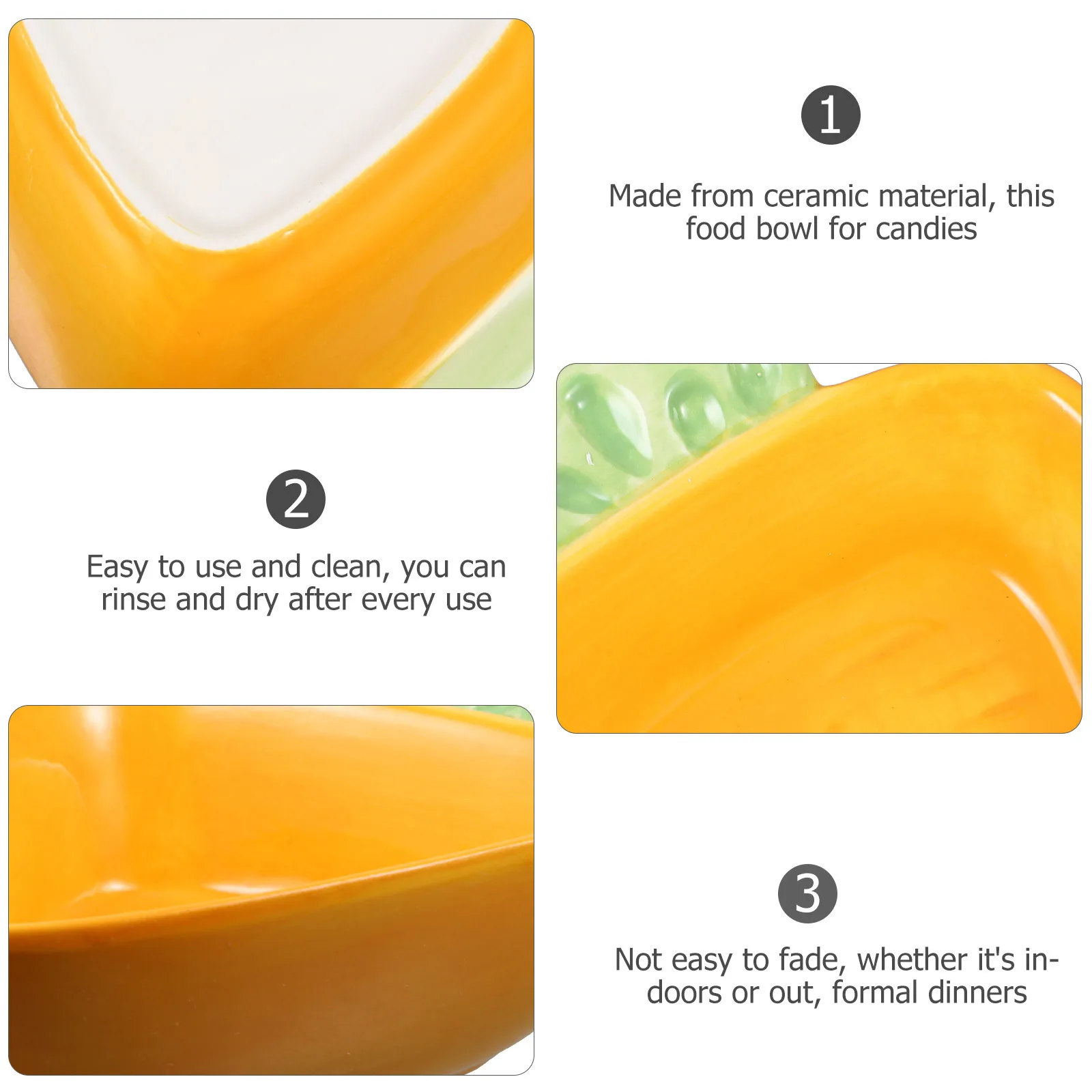 

Ceramic Snack Tray Carrot Shape Food Bowl Candy Nut Dish Dry Fruit Plate Serving Dish Household Use Food Bowl