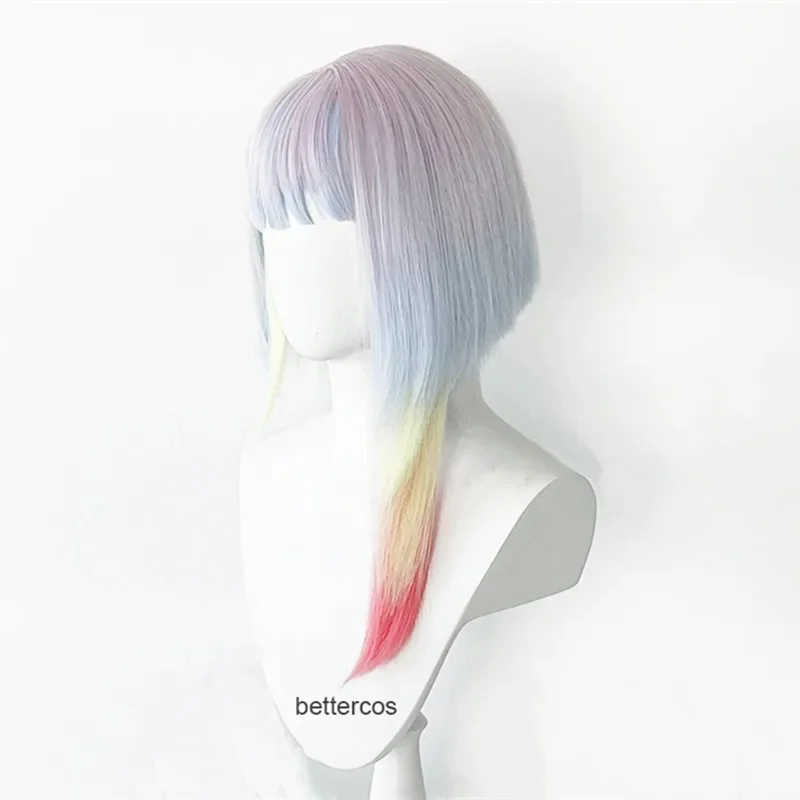5;c'6,g'8\b/Lucy Wig Anime Cyberpunk Edgerunners Cosplay 45cm Lucyna Kushinada Multicolor Gradient Hair Heak;9'r.5\2/s, - view 5