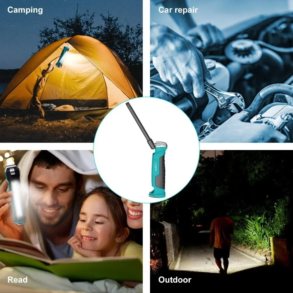 KLARUS WL1 LED 550 lumen Micro USB Rechargeable Work Light 180 Degress Rotate Foldable 7 Light Mode COB Flashlight with battery