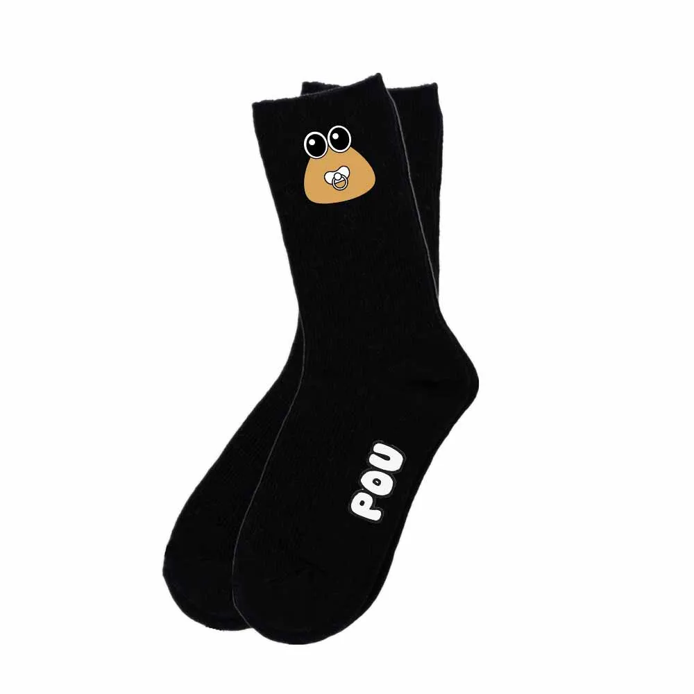 Pou Kawaii Socks New My Pet Alien Anime Cute Stockings Sports Non-slip Fashion Summer Winter Accessory Woman Men Gift Hot Sales