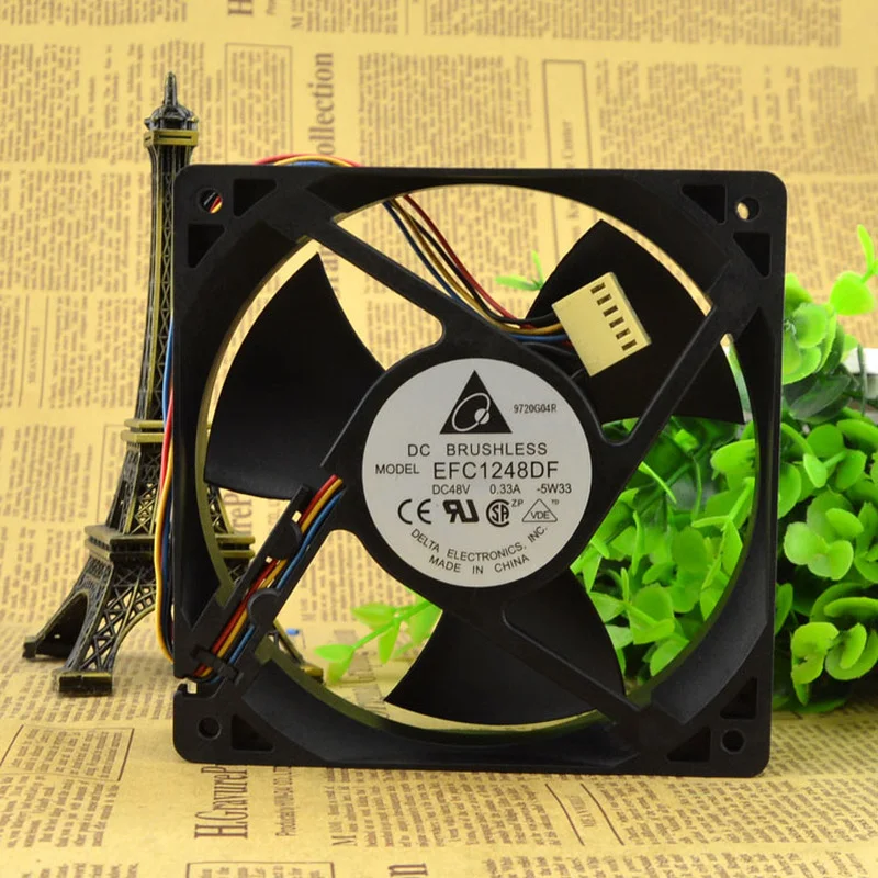 New Cooling Fan for DELTA EFC1248DF 12032 48V 0.33A 12cm 4-wire Fan CPU Radiator 120*120*32MM