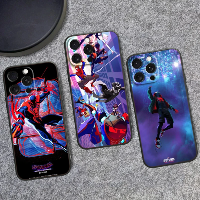 Spider-Man Miles Morales cool For Apple iPhone 15 14 13 12 11 XS X XR 8 7 Pro Max Plus Mini Black Phone Case Soft Cover