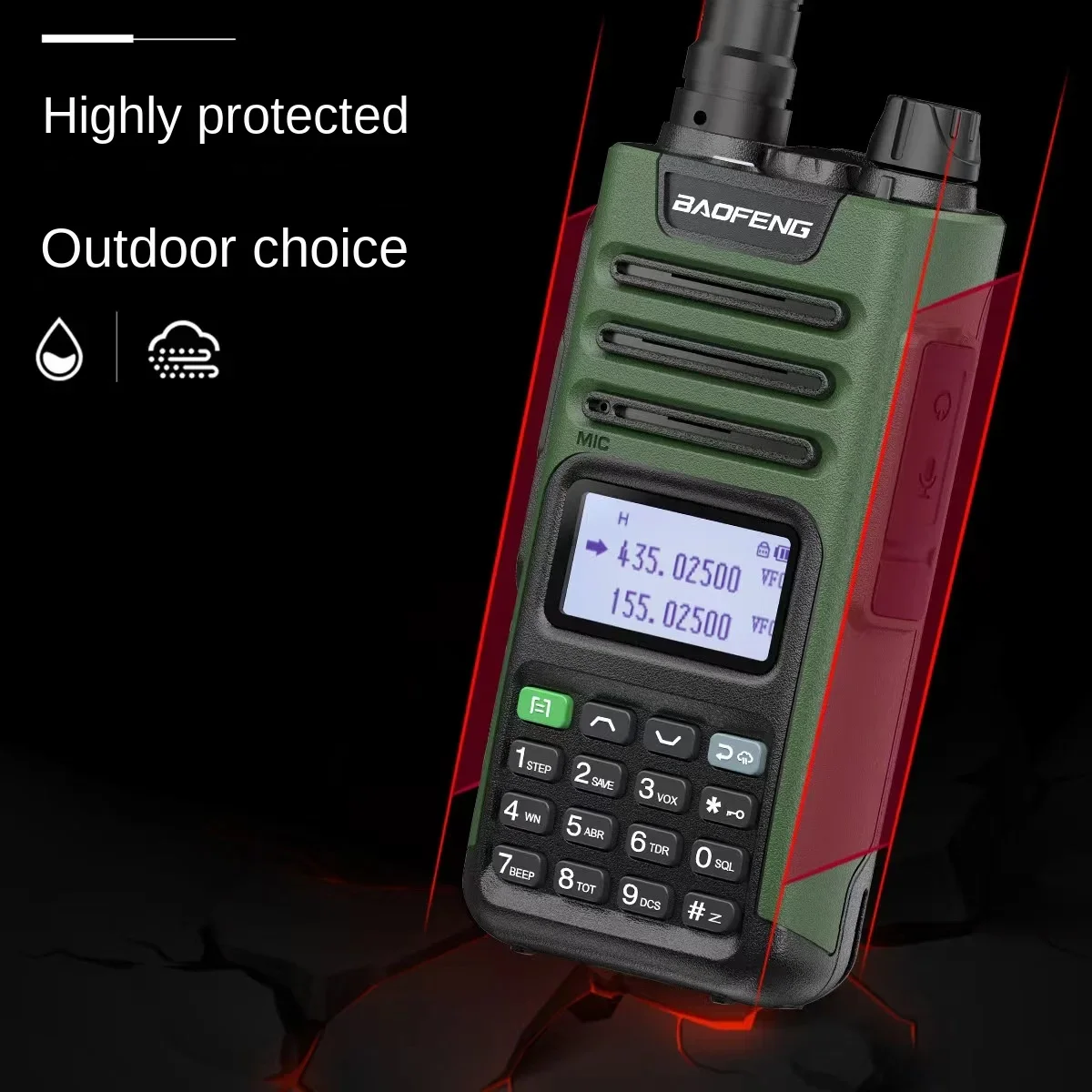 Рация дальнего действия, BaoFeng-UV 13 Pro v1 10 Вт FM, двусторонний трансивер, беспроводная связь, частота, радиостанции, Type-C