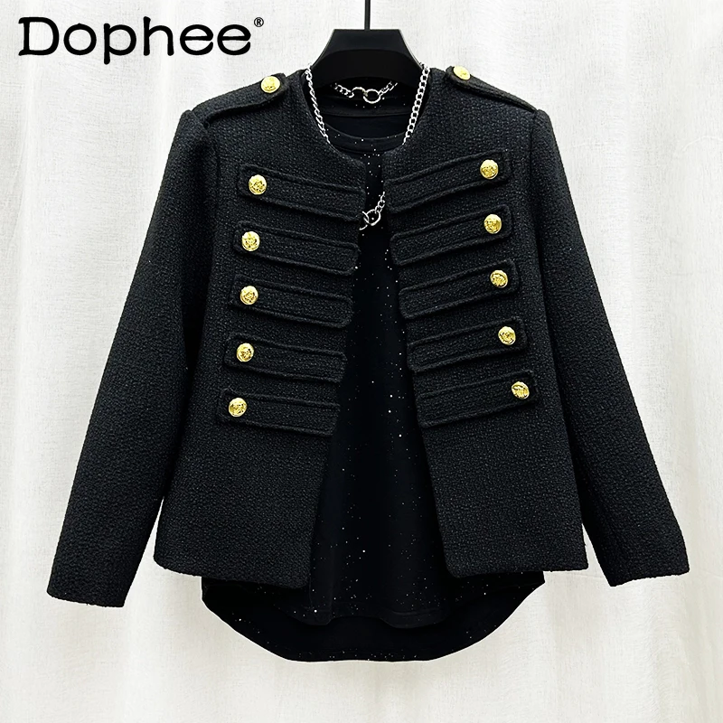 Fashionable Male Temperament High-end Retro Court Coats Men's Double Breasted Jackets Loose Comfortable Long Sleeve Tops