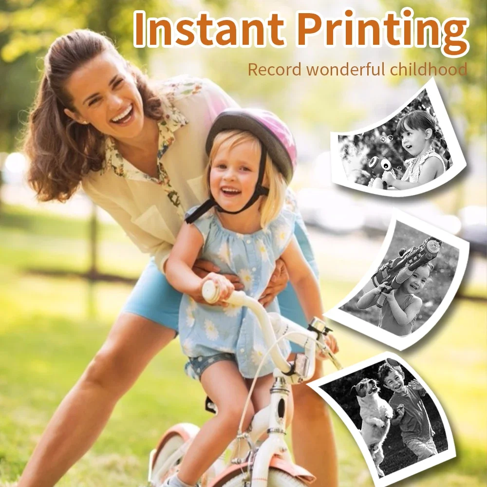 كاميرا الطباعة الفورية للأطفال، كاميرات الطباعة الرقمية الإبداعية المحمولة للأولاد والبنات هدية عيد ميلاد الطفل
