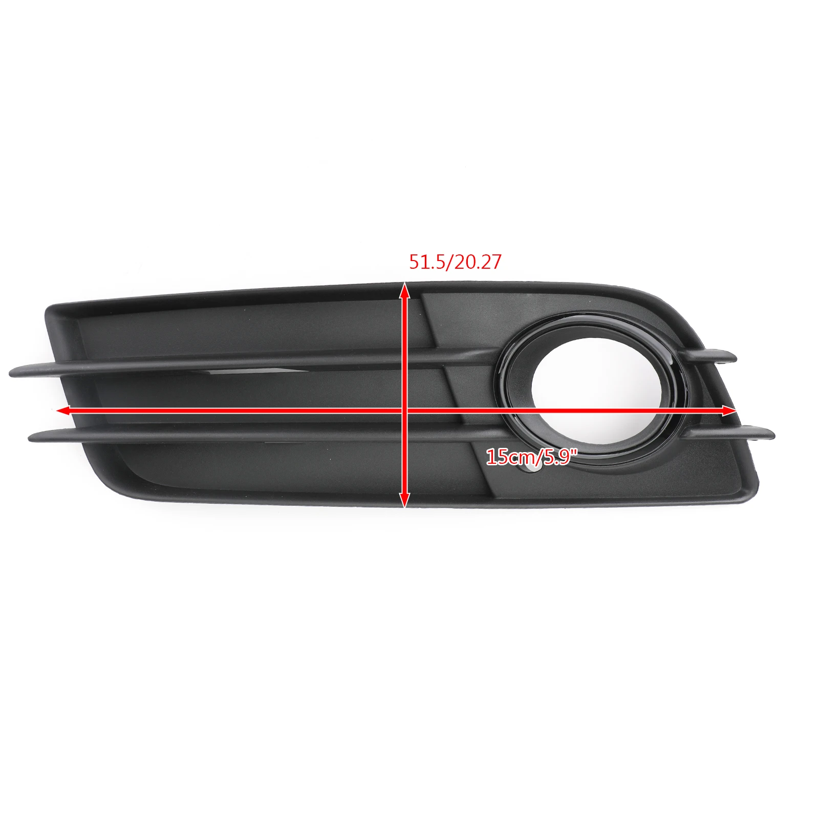 Front Bumper Black Fog Light Grille Cover For Audi A4 S-LINE S4 2008-2012 8K0807681C/8K0807682C Fog Light Cover