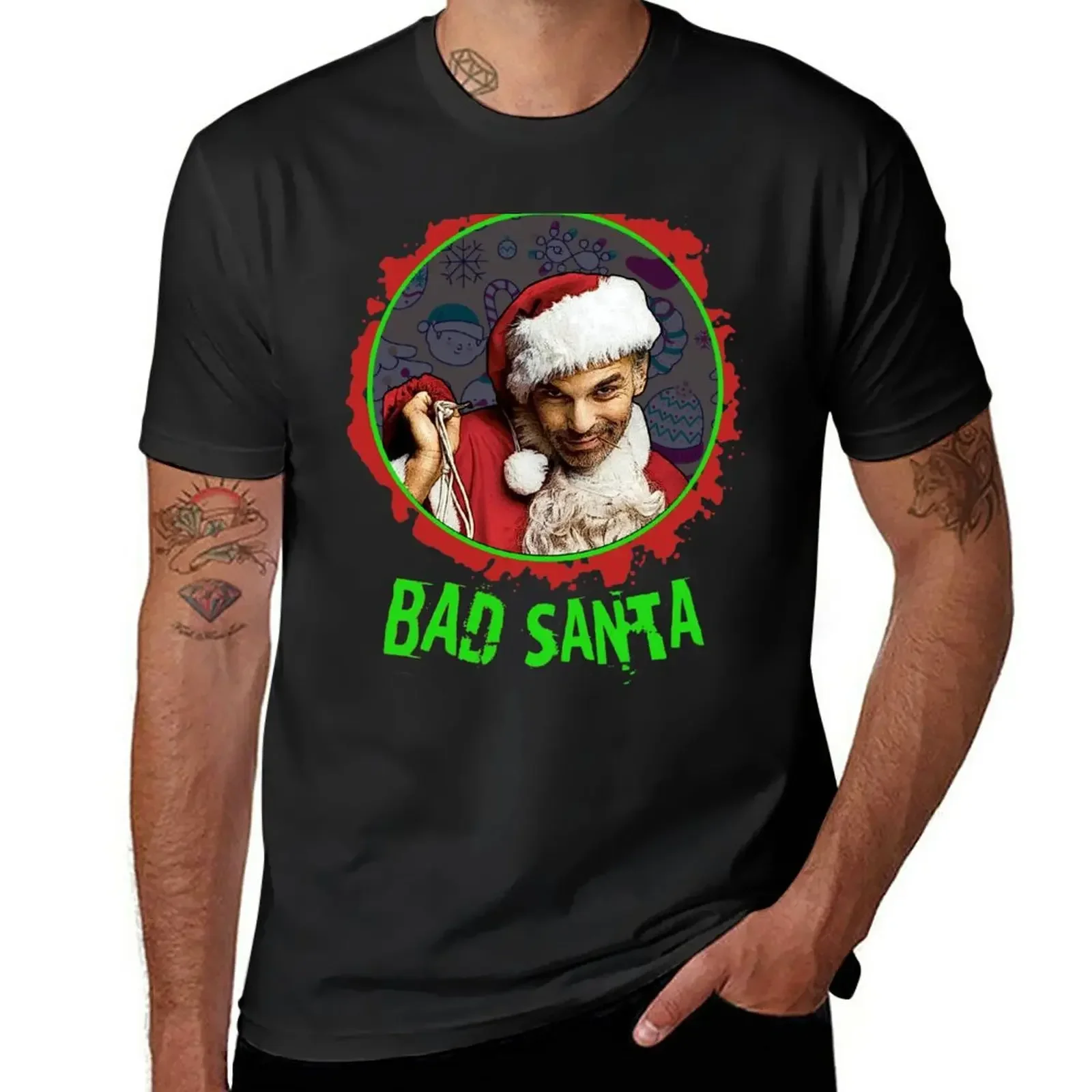 

BAD santa T-Shirt shirts graphic tees customs mens graphic t-shirts funny