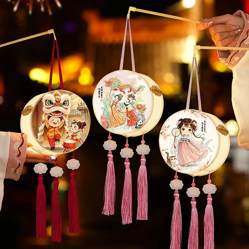 

Cute Mid Autumn Festival Lantern Craft Home Decoration Lantern Handmade DIY Pack Round Chinese Style