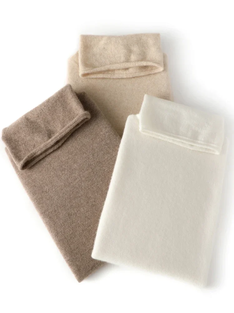 

Women's Sweater Wool Vest Sleeveless Turtleneck Pullovers Spring Autumn Winter Waistcoat 100% Merino Wool Knitwear Seamless Tops