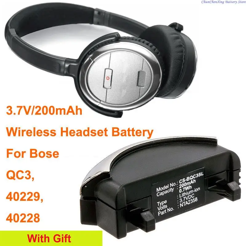 Cameron Sino 200mAh Battery 40229, NTA2358 for Bose 40228, 40229, QC3