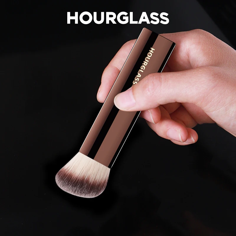 Hourglass Makeup Brush- No.20 Vanish Seamless Finish Foundation Brush Soft Fiber Hair Fashion Design Single Face Brush