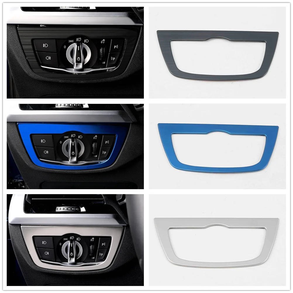 

For BMW 5 Series 520i F10 F18 2015 -2017 Accessories Head Lights Lamp Switch Button Panel Frame Cover Trim