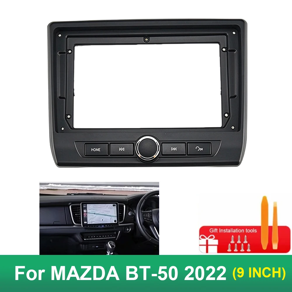 9 Inch Car Stereo Dashboard Frame Compatible with For MAZDA BT-50 2022 Radio Navigation Panel Mounting Frame