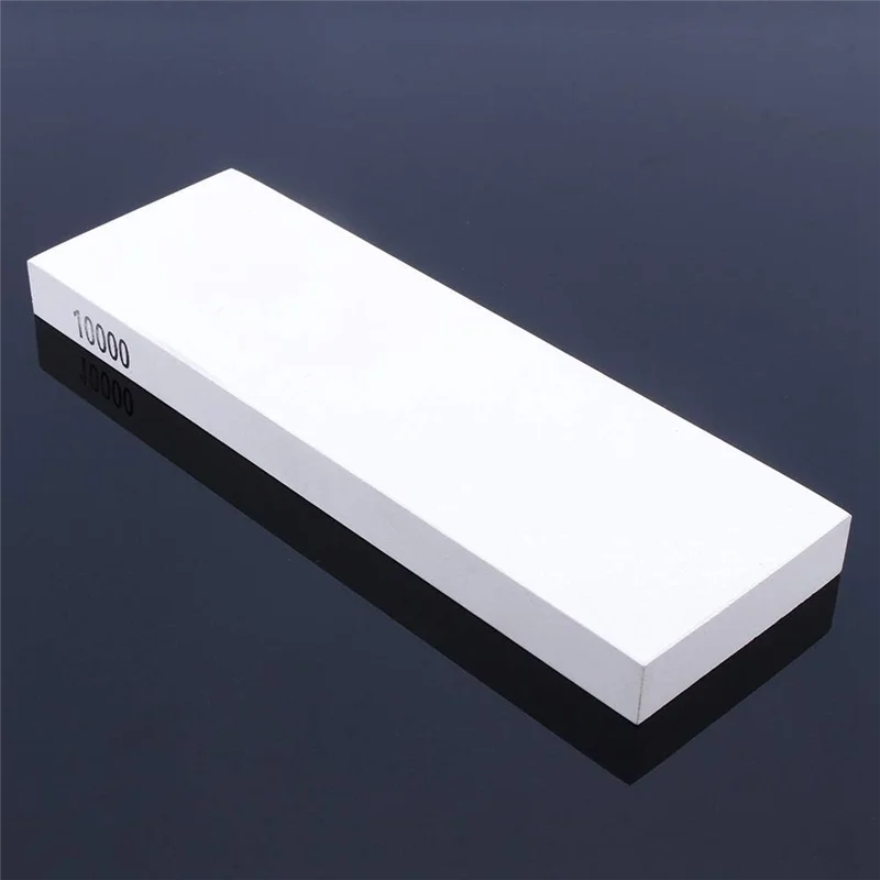 AT02-Professional 10000 Grit White Corundum Sharpening Stone For Kitchen Knives, 180X60x15mm Dual-Sided Whetstone