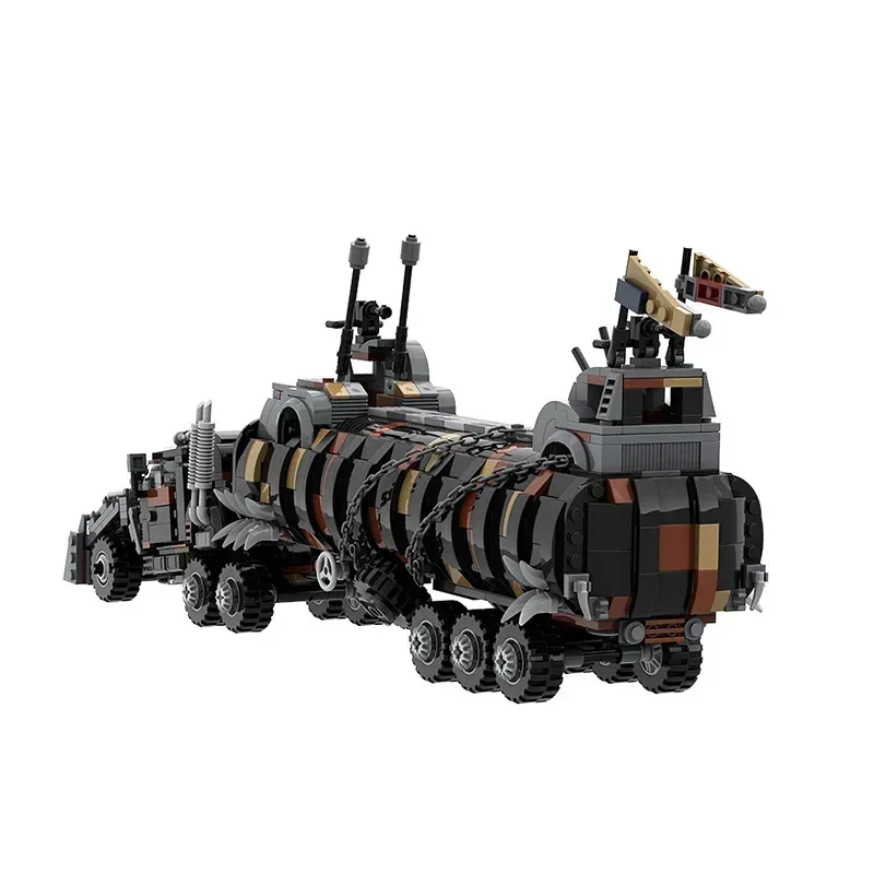 The War Rig Desert Vehicle Mad Truck Building Blocks Kit Waste Landed Doom Nux Car Brick Model Toys DIY Kids Birthdays Gift