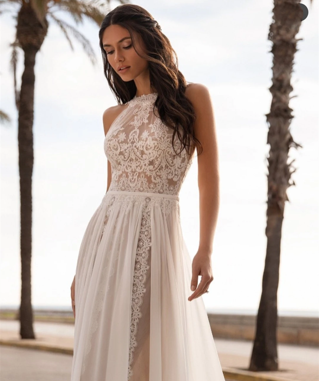 Vestido De novia bohemio para mujer, vestido De novia Vintage sin mangas, Espalda descubierta, tren De barrido, largo hasta el suelo, bata De playa, hecho a medida