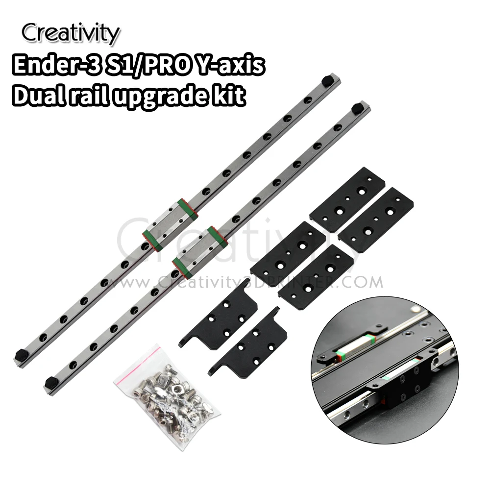 Dual Y-As Upgrade Kit Voor Ender 3 S1 Ender 3 S1 Pro Mgn 9H 315Mm Lineaire Rail Ender 3 Ender 3 V2 Mgn 12h 300Mm 3d Printer Onderdelen