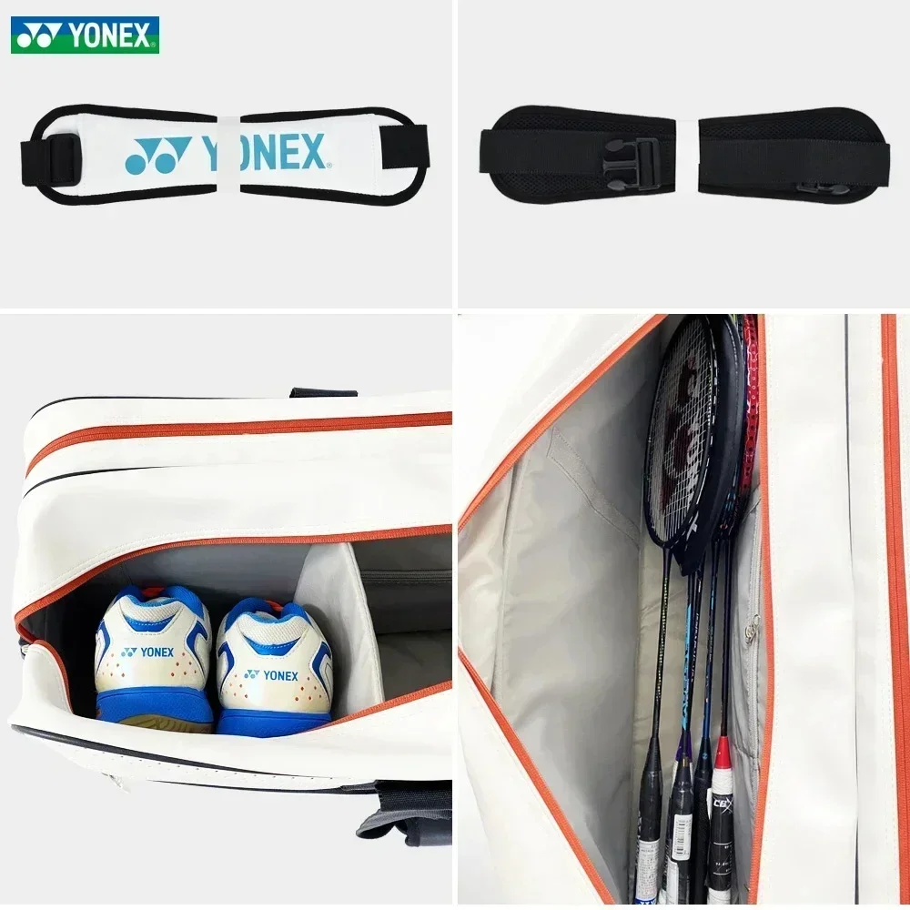 Yonex Original Badminton Bag Portable Durable Competition Tennis Bag Large-capacity Can Holds 6-8 Rackets Professional Train Bag