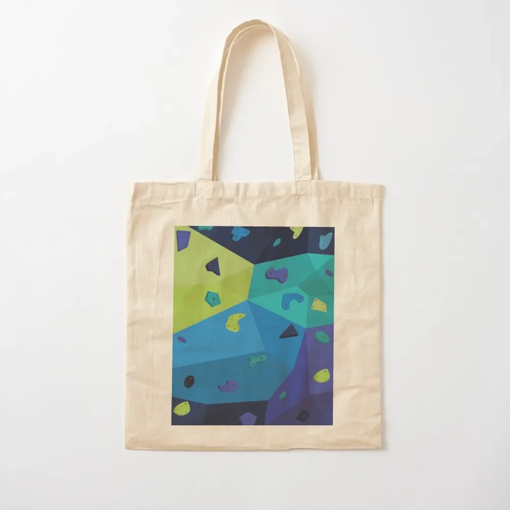 

Boulder Wall (Blue and Green) Tote Bag large tote bag foldable reusable bag female