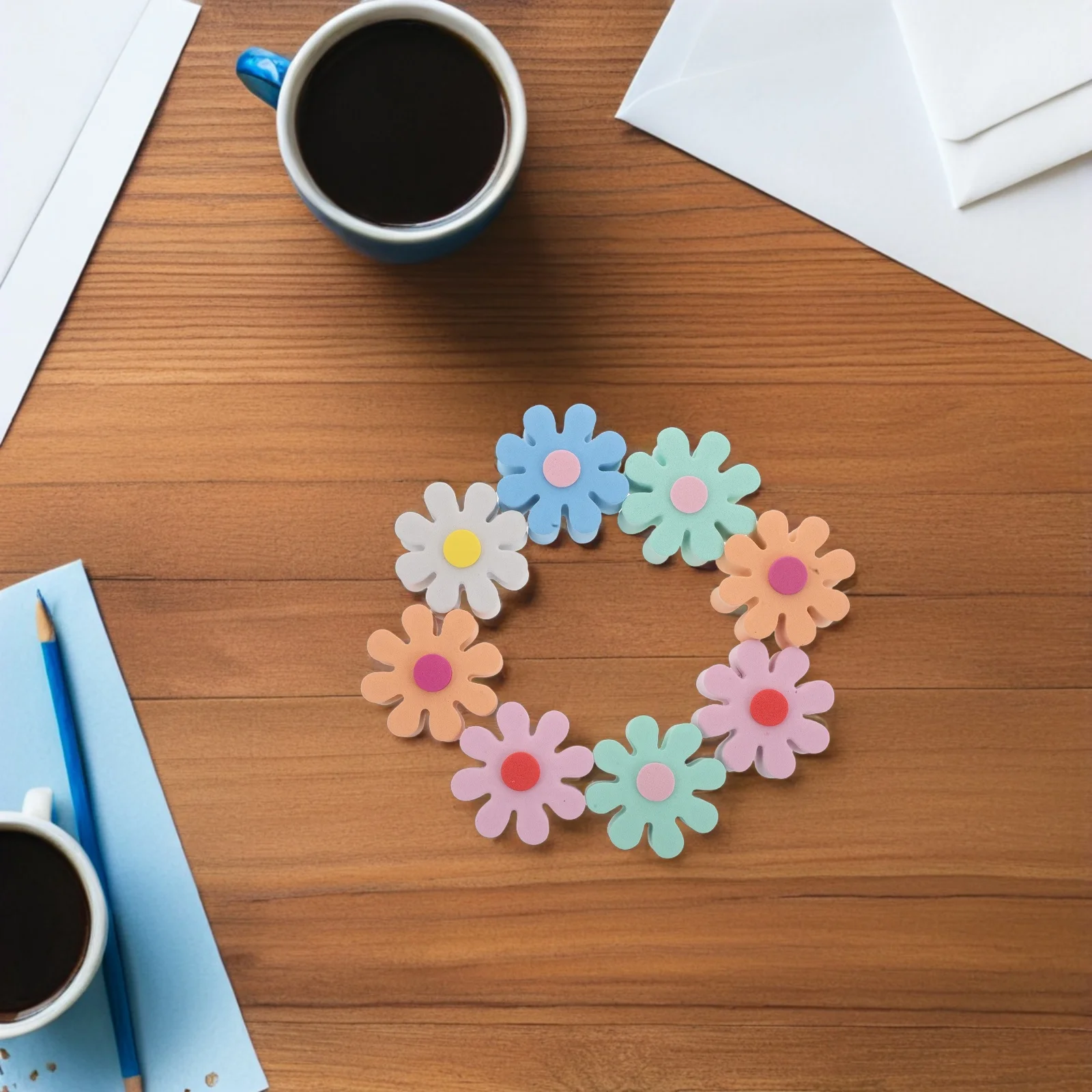 10 قطعة هوائي السيارة الديكور أزهار لطيفة توبر للمركبات والشاحنات وسيارات الدفع الرباعي اكسسوارات السيارات الخارجية الكرة الجوية الزخرفية #3