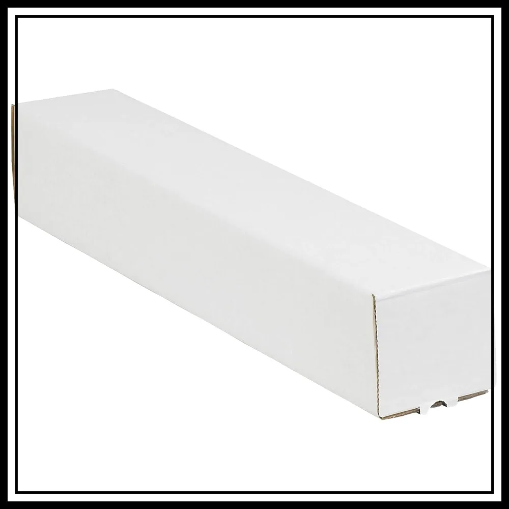 

37" x 2" x 2" Square Corrugated Mailing Tubes, 50-Pack for Art, Posters, Blueprints