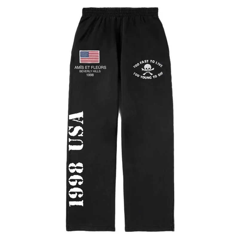 

Спортивные штаны унисекс с вышивкой в стиле Y2K, американский хардкор, ретро-мода, хип-хоп, готика, повседневные, свободные, уличная одежда