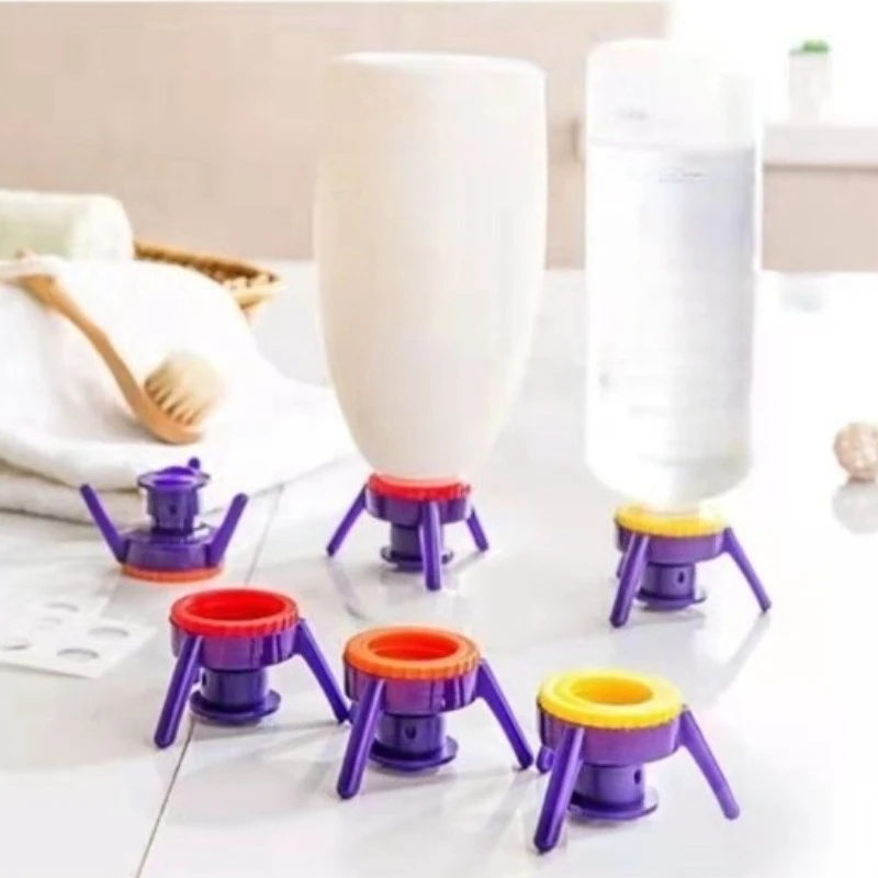 3Pcs/Set Bottle Emptying Kit Practical Evacuation Cap Down Bottle Dispenser Cap for Shampoo Lotion Containers