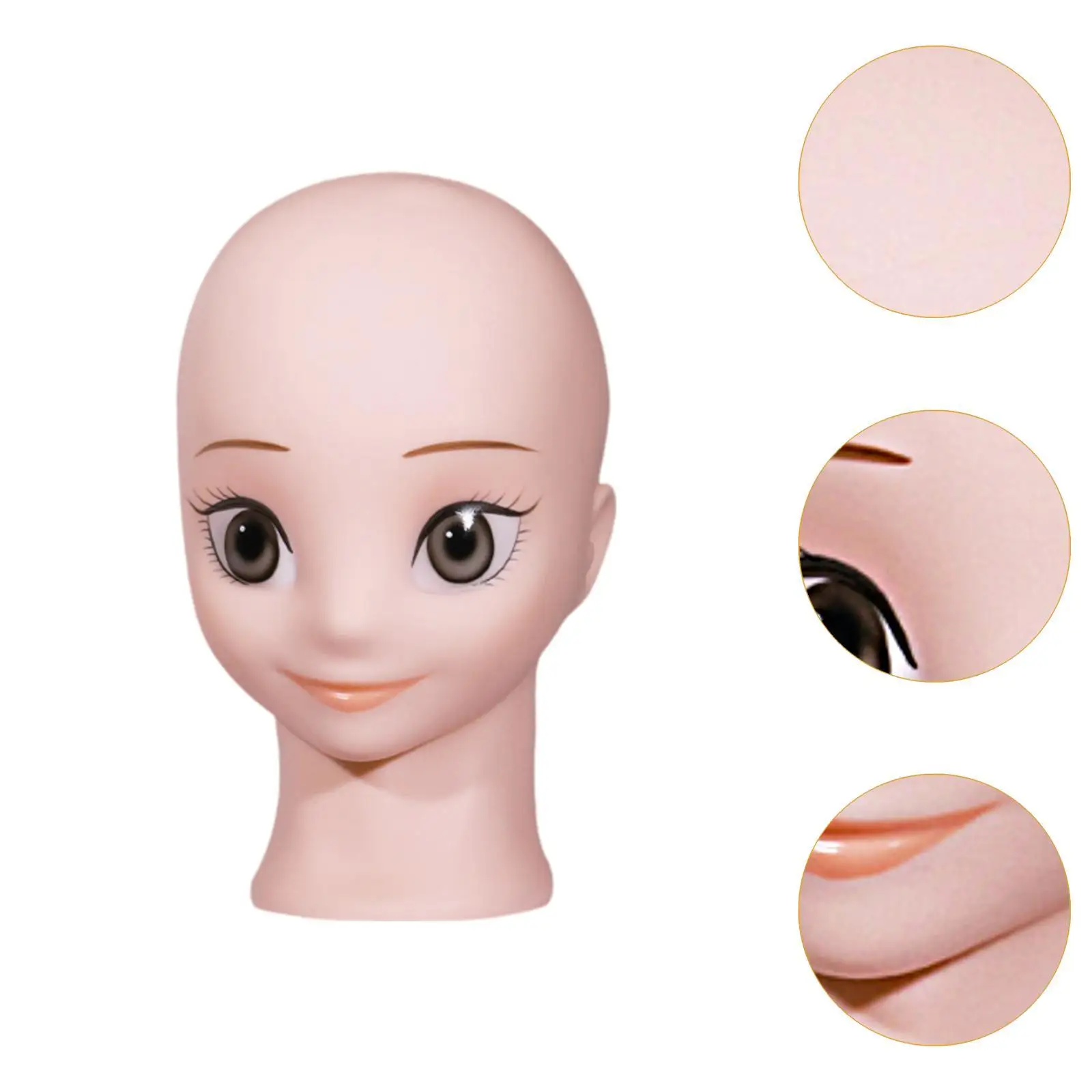 Wig Display Head Mannequin Head,Lightweight,Sturdy,Anime Cosplay Doll Head Model,Wig Holder Stable Manikin Head Cartoon