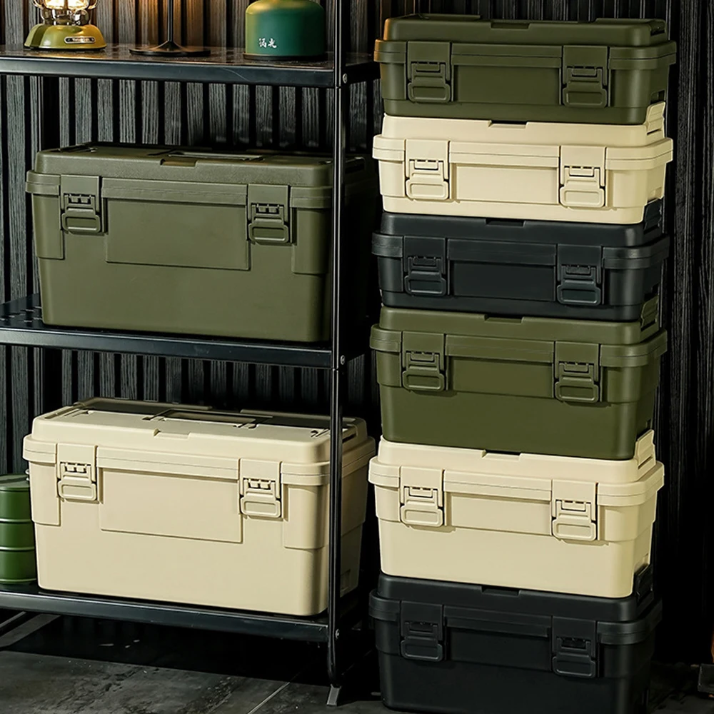 Multi-Size Stackable Connectable Storage Boxes 4L 6.5L 15L Heavy Duty Plastic Toolbox Organizer Bin for Hardware Tools Sundries