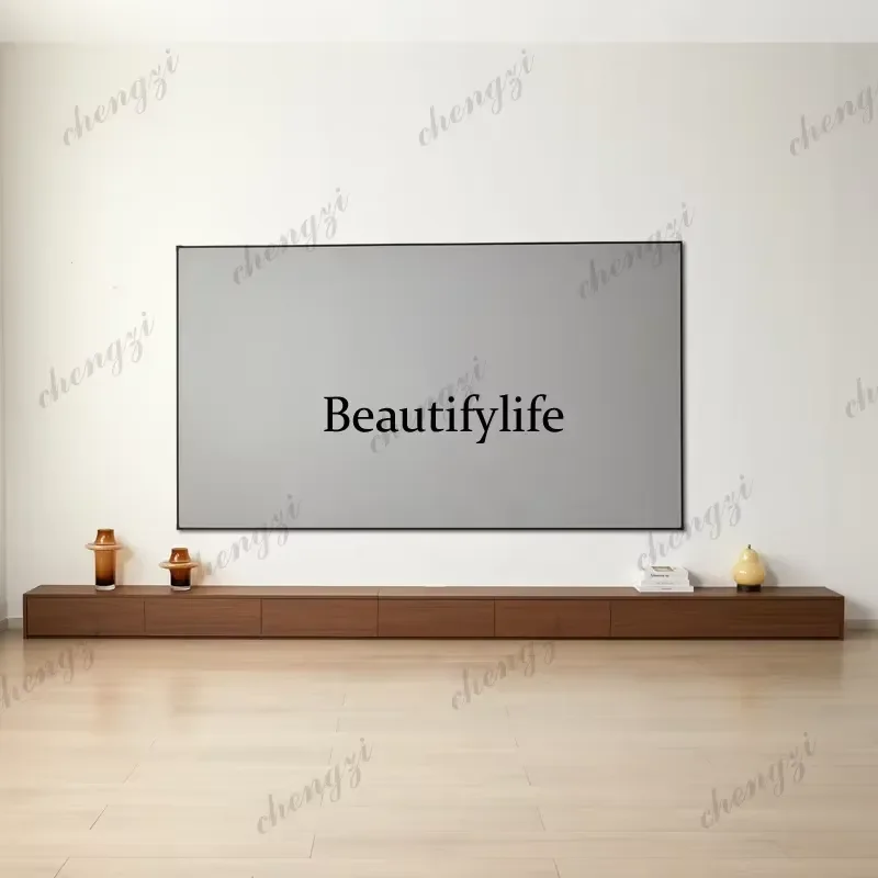 for Vertical Dark Brown TV Stand Extended Storage Wooden Nordic TV Stands Living Room Designer Mueble