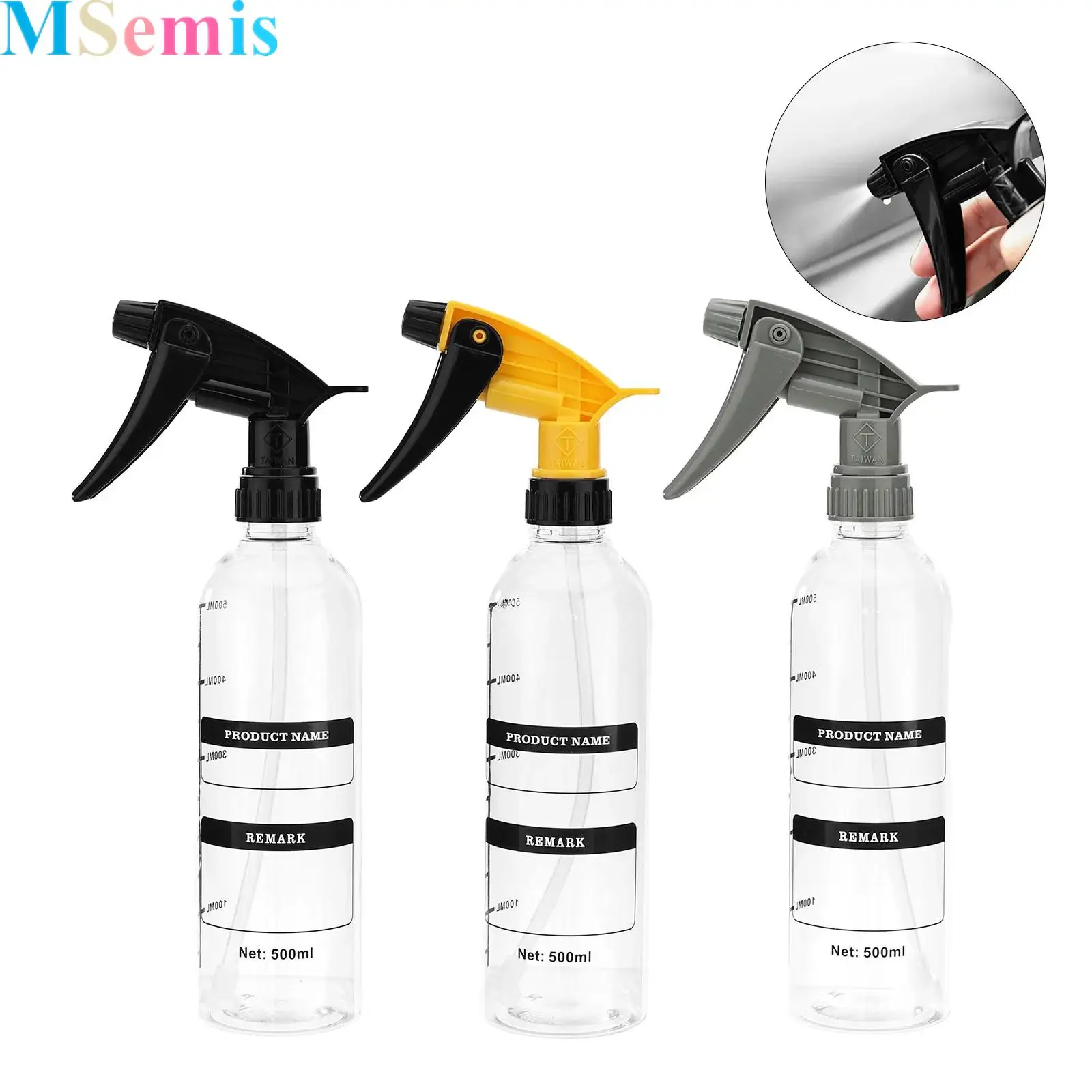 

1Pcs 500ml Spray Bottle for Cleaning Solutions Car Detailing Care Empty Spraying Bottles Mist Water Sprayer with Measuring Scale