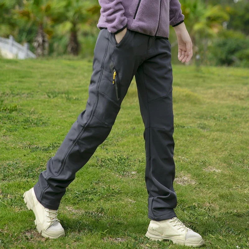 سميكة الدافئة الصوف سراويل شتوية النساء مقاوم للماء التنزه الرحلات التخييم التزلج لينة شل السراويل في الهواء الطلق يندبروف بنطلون 7376 #4