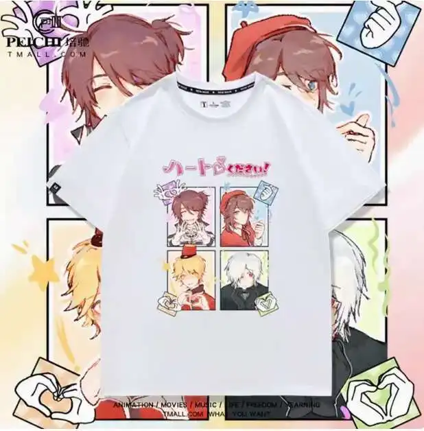 

Anime Identity Ⅴ Edgar Valden Victor Grantz Andrew Kreiss Short Sleeve T-Shirt Summer Cosplay Student Loose Tops anime