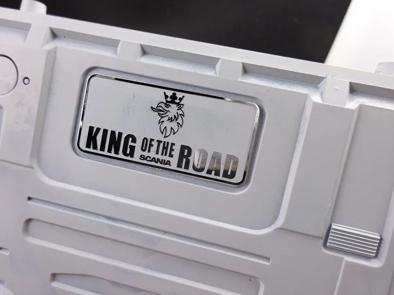 King of The Road with Metal Stickers for Cab Windows for 1/14 Tamiya RC Truck Trailer Tipper Scania Car Diy Parts