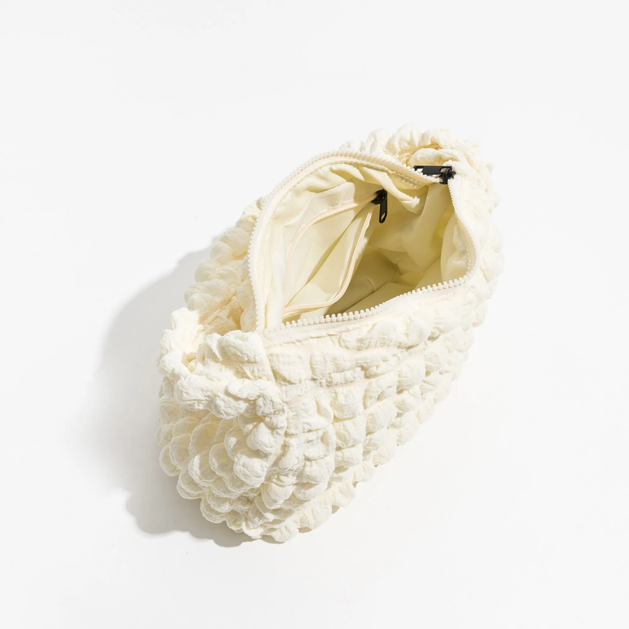 KOKOPEAS Small Quilted Puffy Bubble Women Hobo Bag Korean Trend Pleated Handbag Female Travel Grocery Shoulder Purse