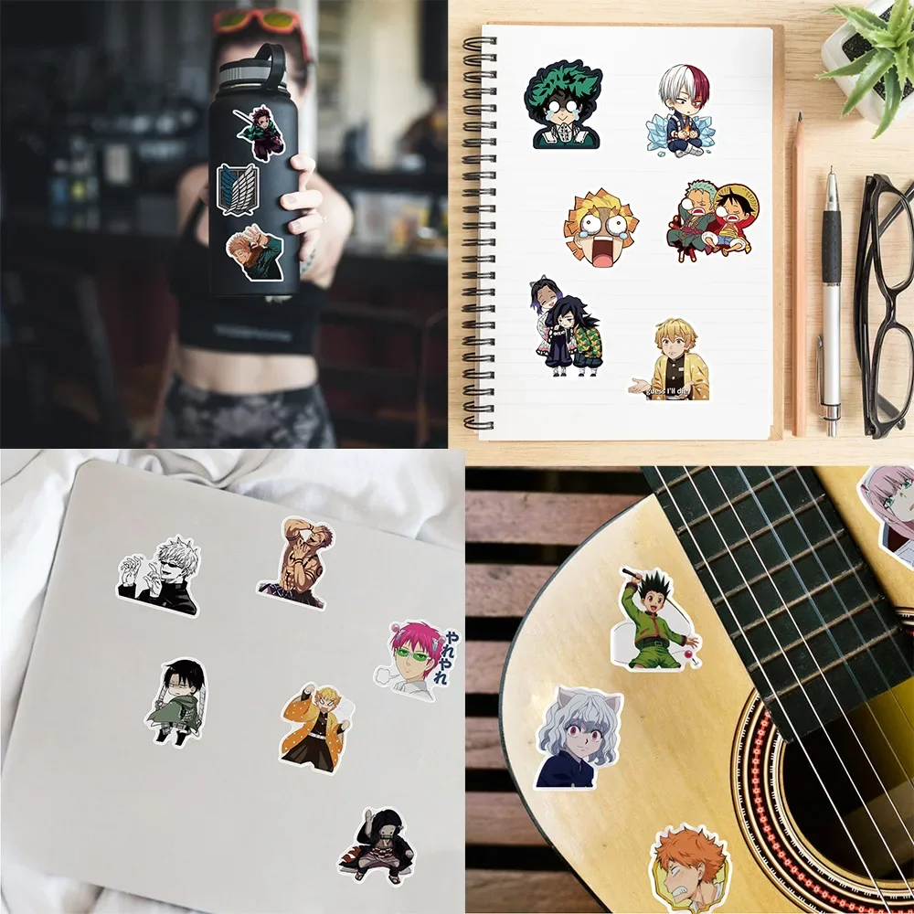 300 قطعة مزيج أنيمي ملصقات Onepiece للأطفال JujutsuKaisen DragonBall ملصق DIY بها بنفسك سيارة جدار كول الكرتون الشارات لعبة مقاومة للماء