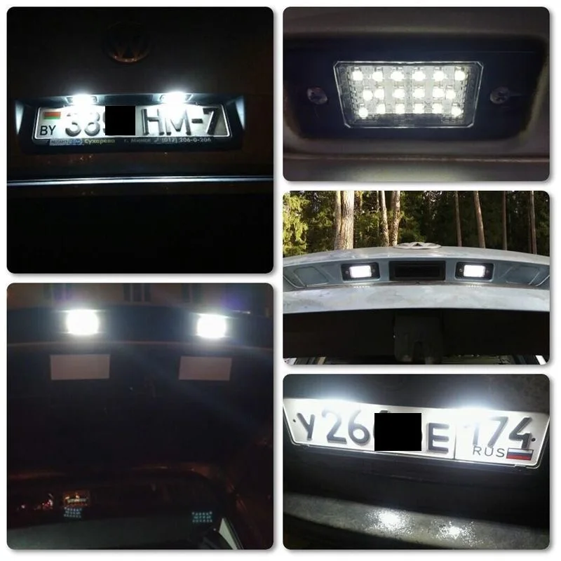 

2pcs Rror Free 3W 12V White SMD 18 LED Number License Plate Lights Lamps for Honda Crv Fit Odyssey Jazz Hrv Frv CR-V Stream E