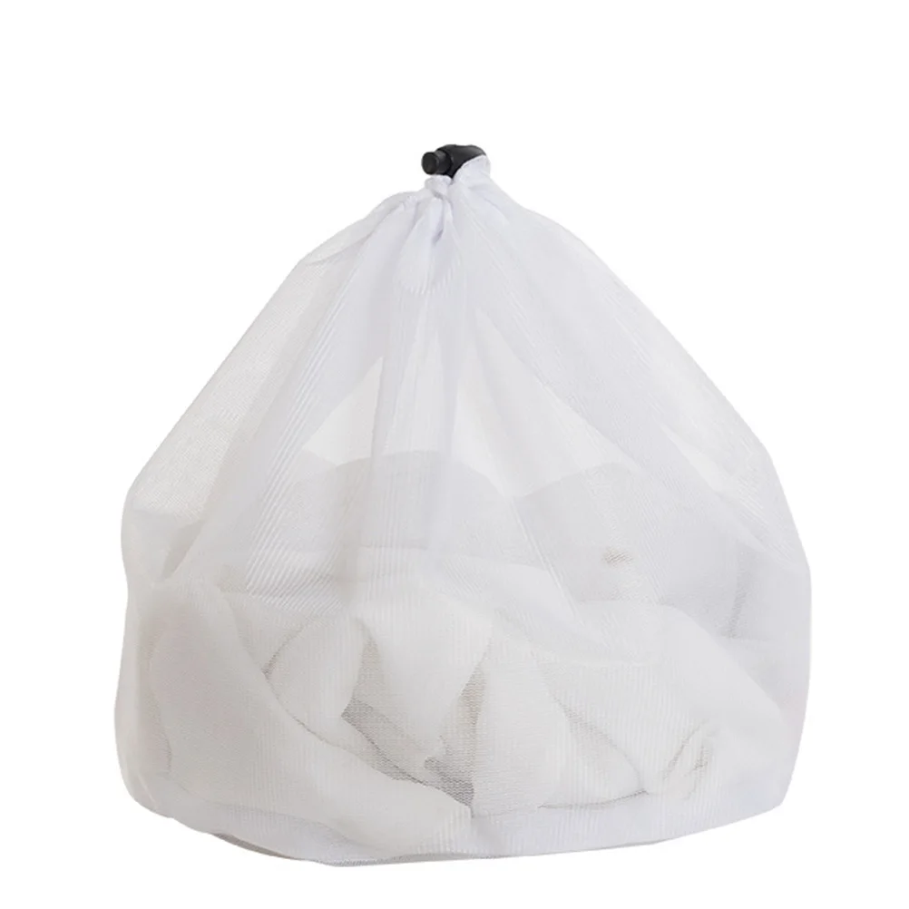 

3Pcs Drawstring Pocket Laundry Bags White Mesh Laundry Bags Clothes Protection Washing Bags Washing Machine Laundry Pouches (Siz