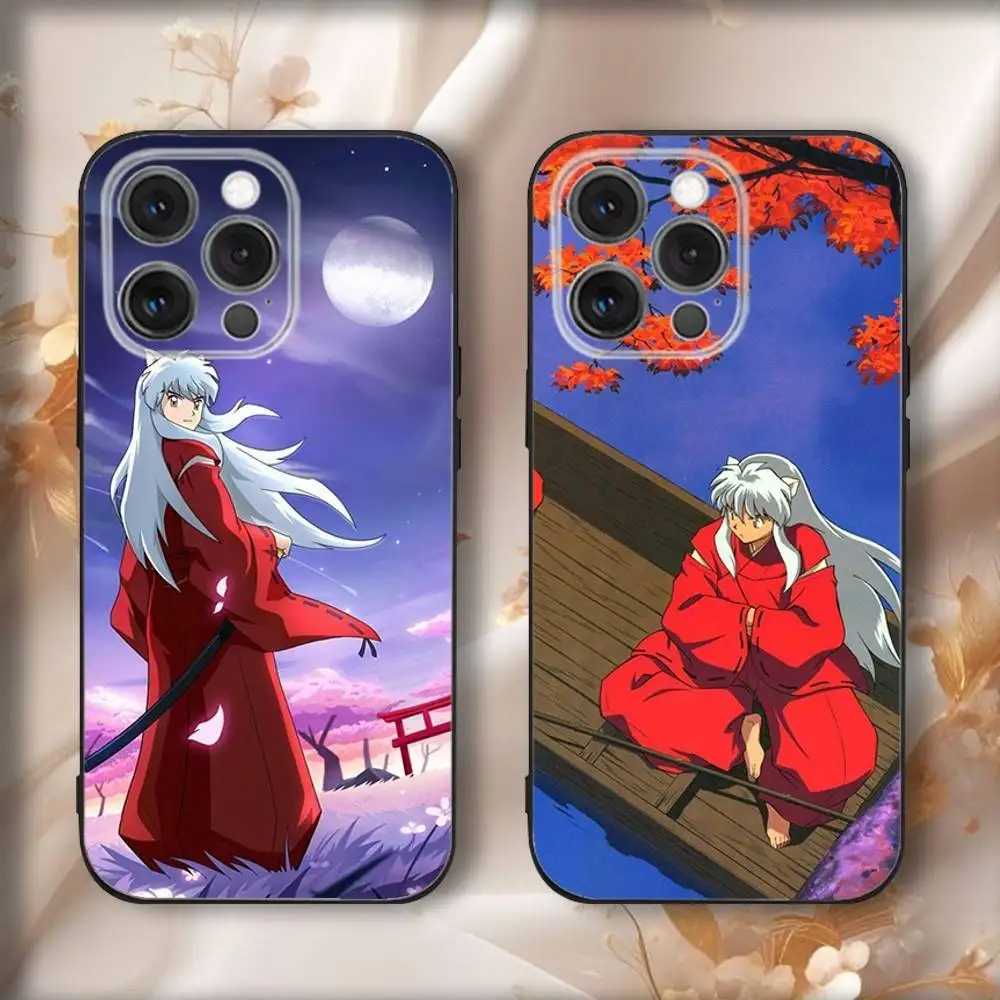 

I-Inuyashas Anime Popular Phone Case For iPhone16,15,14,13,12,11,Pro,Max,Plus,X,XS,SE4,E,Mini,Soft Black Case