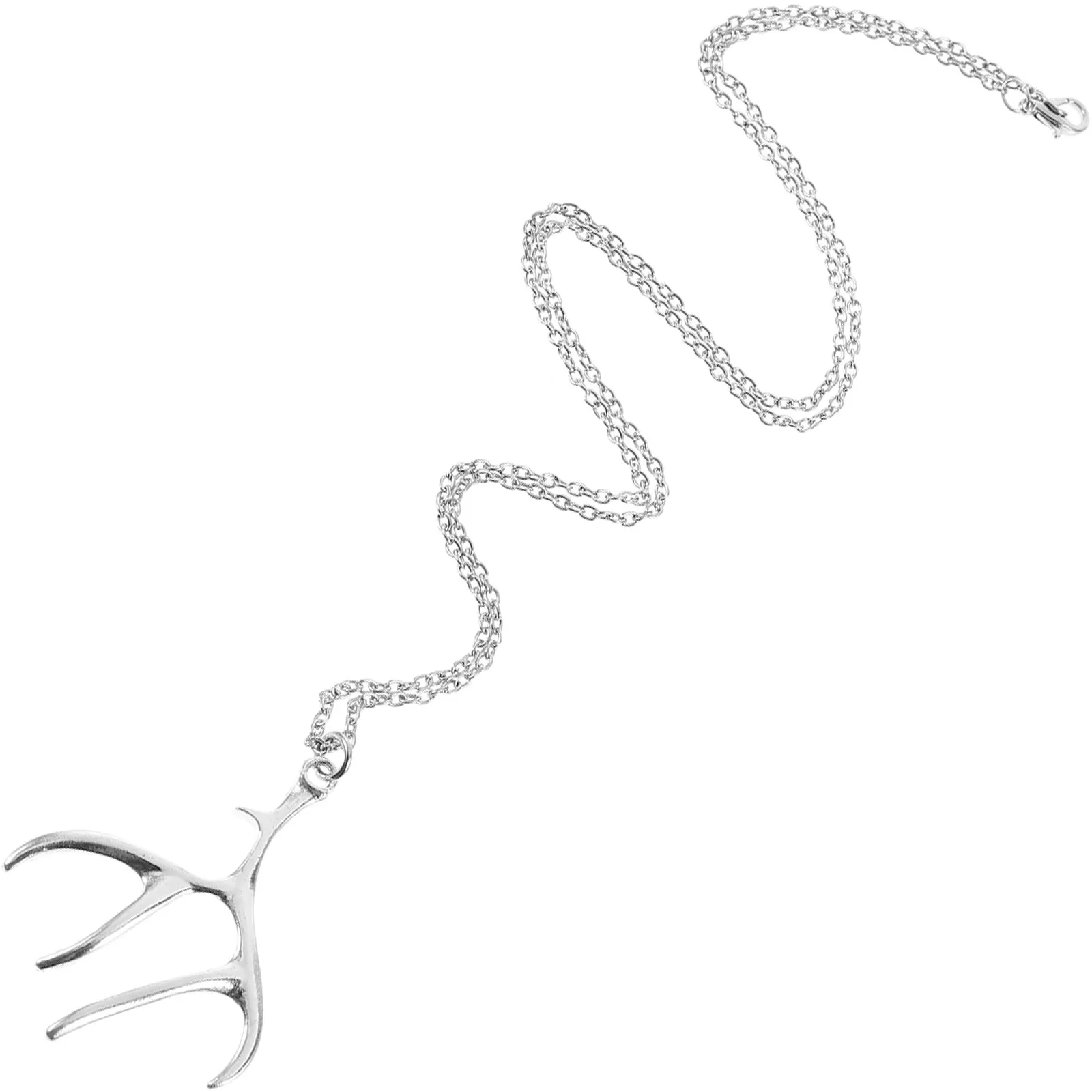 Antler Necklace for Women – Alloy Christmas Pendant, Festive Deer Horn Jewelry, Elegant Holiday Party Accessory