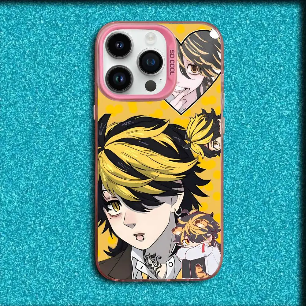 Coque de téléphone Tokyo Kazutora Revengers Hanemiya pour iPhone 17,16,15,14,13,12,11,Pro,Max,Plus,E,SE4,Air,Mini boîte IMD rose