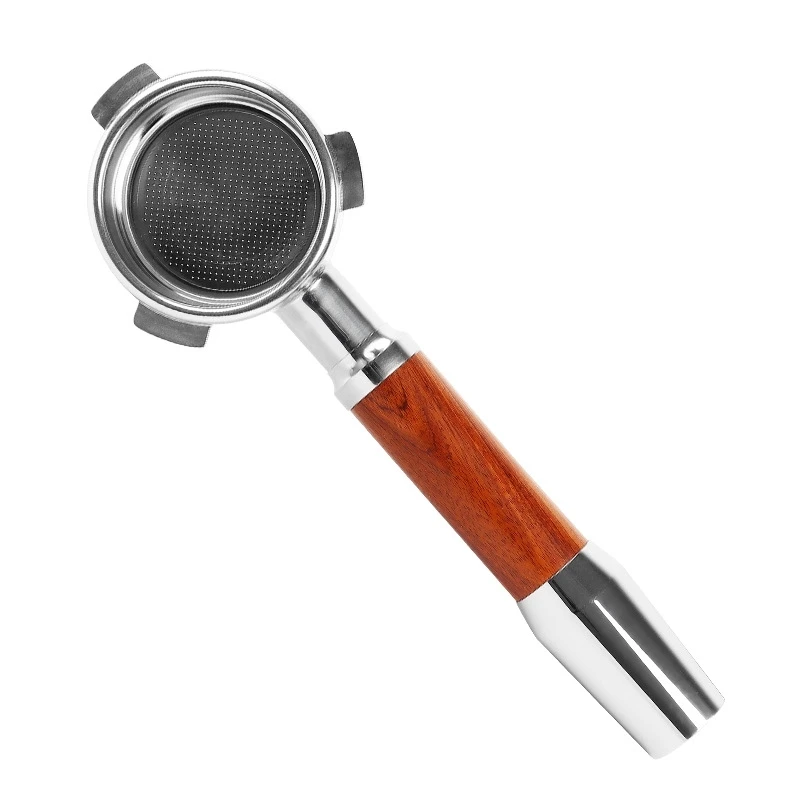 Free Sample Custom Logo Size Adjustable Solid Wood Stainless Steel Espresso Portafilter
