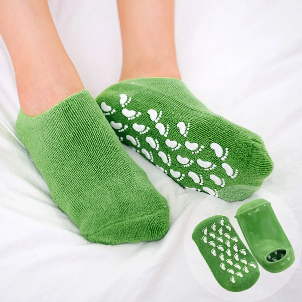 1Pair Silicone Yoga Socks Anti-Slip Grip Enhanced Stability Balance for Spa Dance Ballet Workout Gym Exercise Non-Slip Cotton