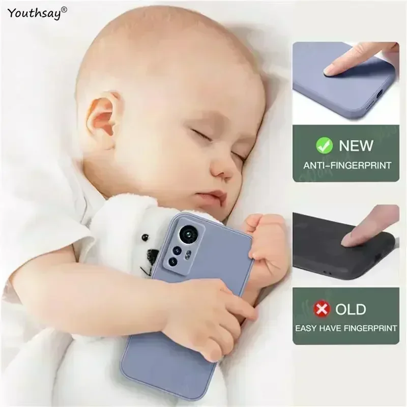 For Xiaomi 12T Pro Case Xiaomi 12T 12 13 13T Pro 12 Lite Cover Funda Coque Soft Original Liquid Silicone Case Xiaomi 12T Pro