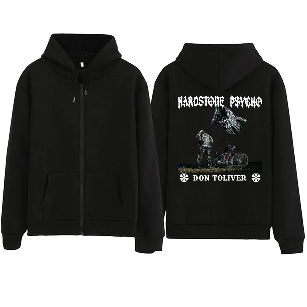 

Don Toliver Hardstone Psycho Zipper Hoodie Harajuku Pullover Tops Sweatshirt Streetwear Fans Gift