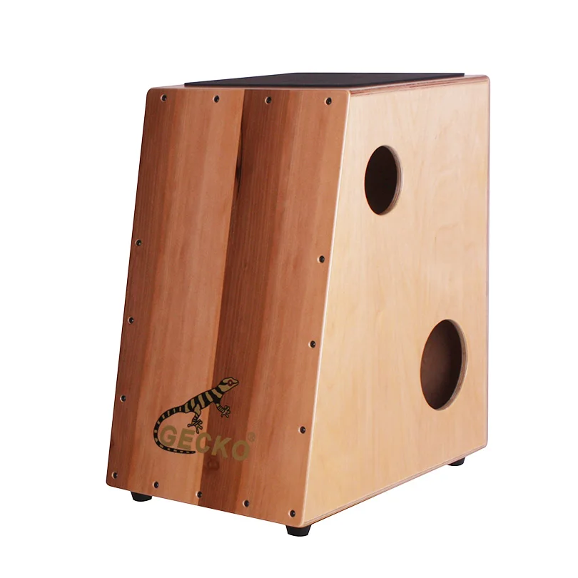 GECKO CX02 Cajon Drum Bevel Shaped Fresh Scent Applewood Playing Surface Birch Wood Body Cajon Box Drum With Steel String