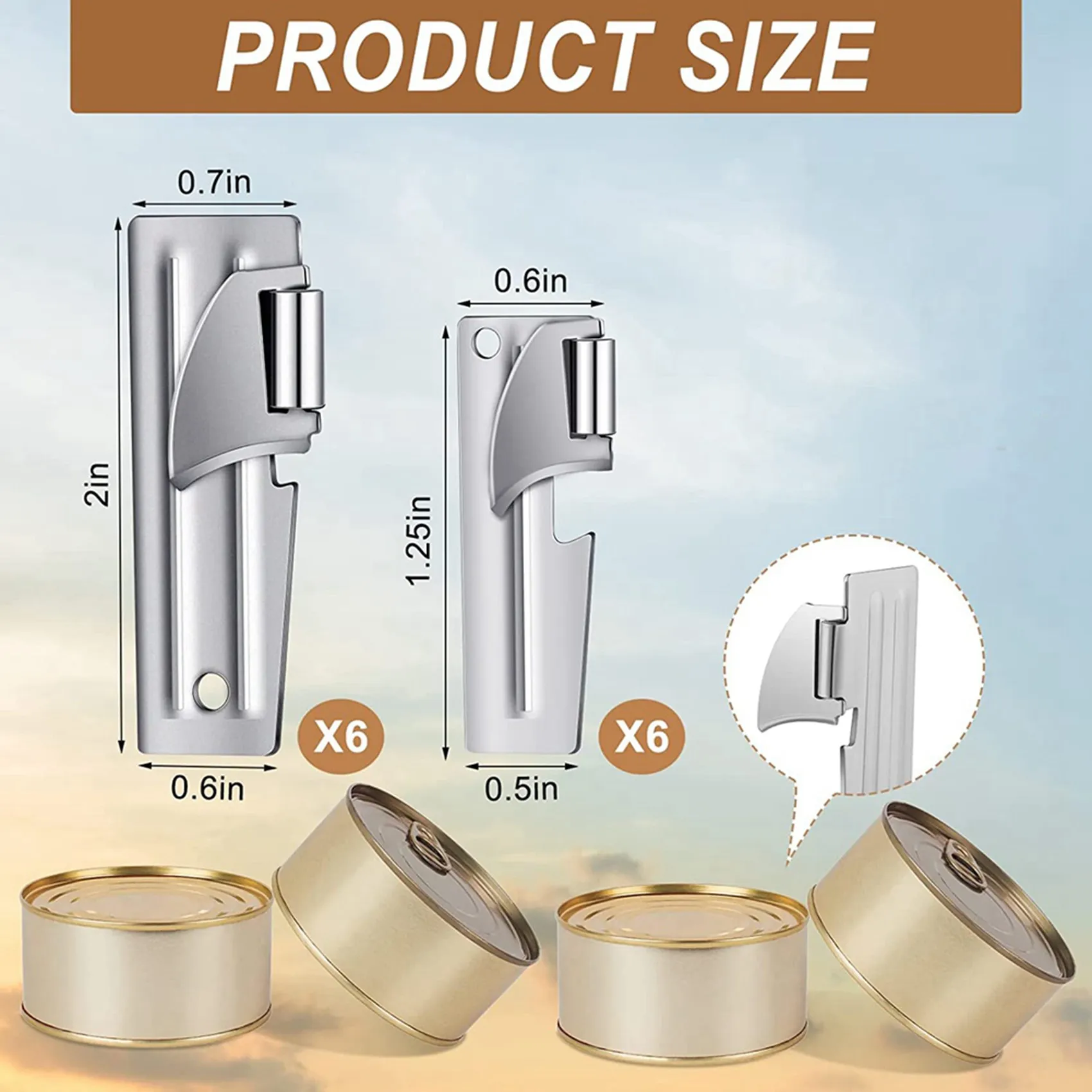 A25I-18X P-38 And P-51 Can Openers Stainless Steel Camping Can Opener Portable Can Opener For Kitchen Travel Camping